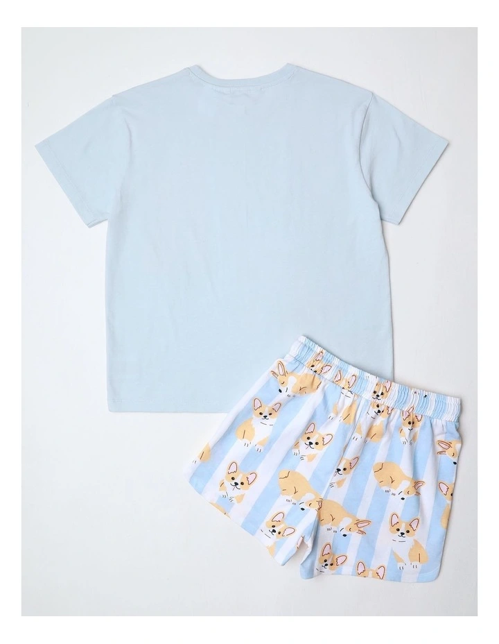 Corgi Pyjama Set in Light Blue image 3