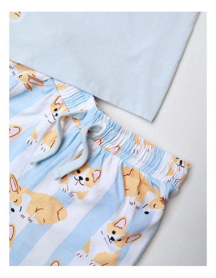 Corgi Pyjama Set in Light Blue image 4