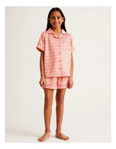 Garden Bloom Family Print Satin Pyjama Set In Multi
