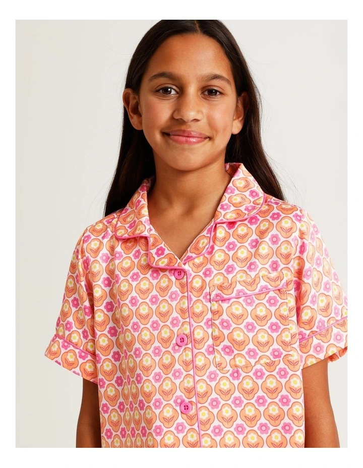 Garden Bloom Family Print Satin Pyjama Set In Multi image 2