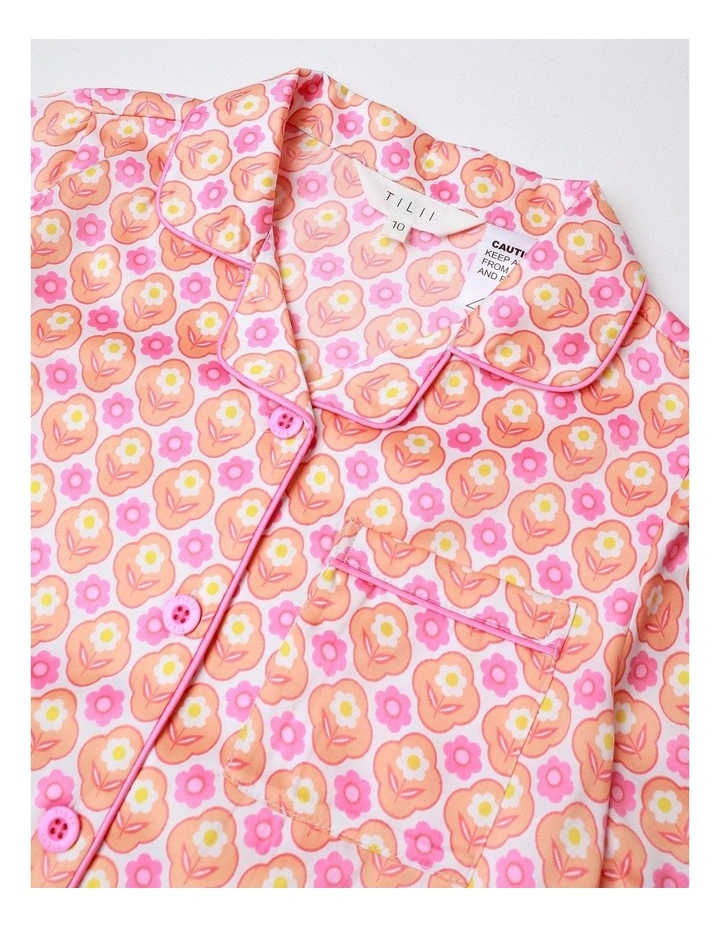 Garden Bloom Family Print Satin Pyjama Set In Multi image 2