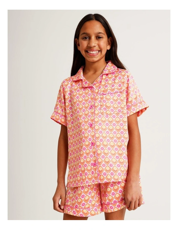 Garden Bloom Family Print Satin Pyjama Set In Multi image 3