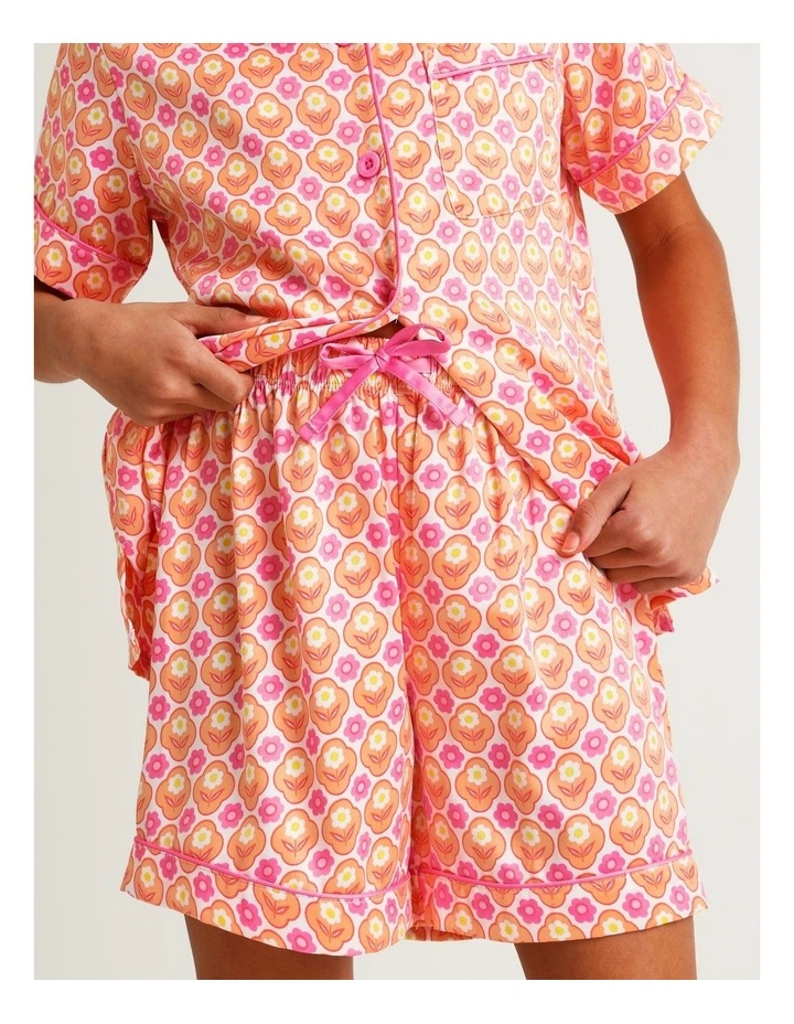 Garden Bloom Family Print Satin Pyjama Set In Multi image 4