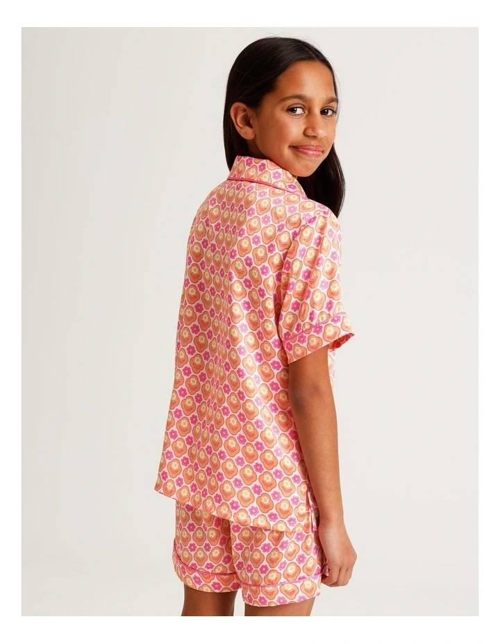 Garden Bloom Family Print Satin Pyjama Set In Multi image 5