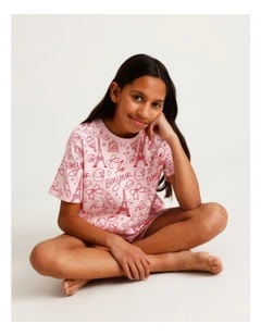 Pretty Paris Pyjama Set Light In Pink