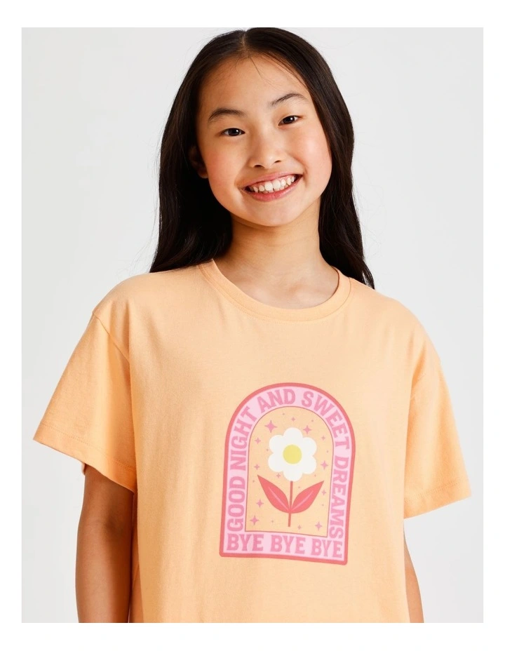 Garden Bloom Dreams Family Print Pyjama Set In Peach image 2