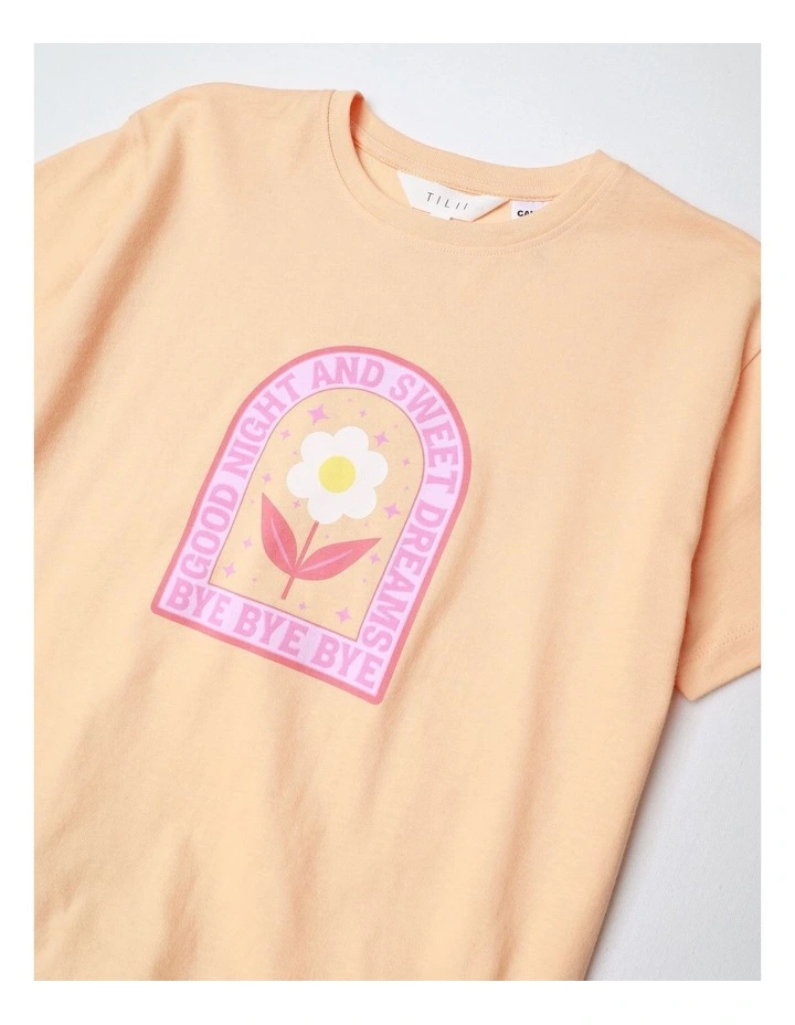 Garden Bloom Dreams Family Print Pyjama Set In Peach image 2