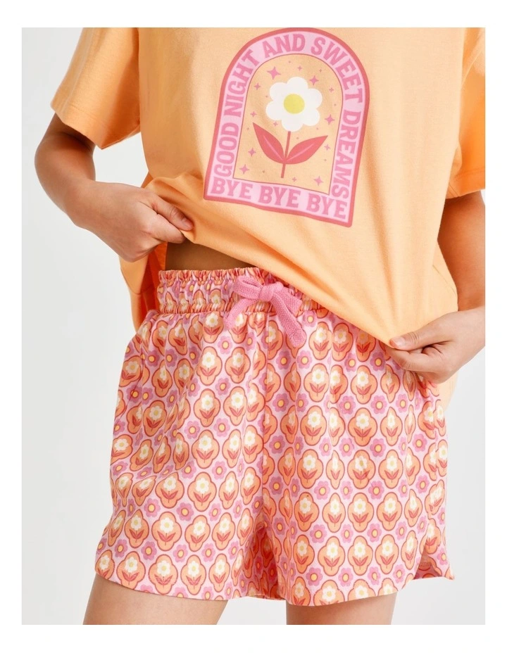 Garden Bloom Dreams Family Print Pyjama Set In Peach image 4
