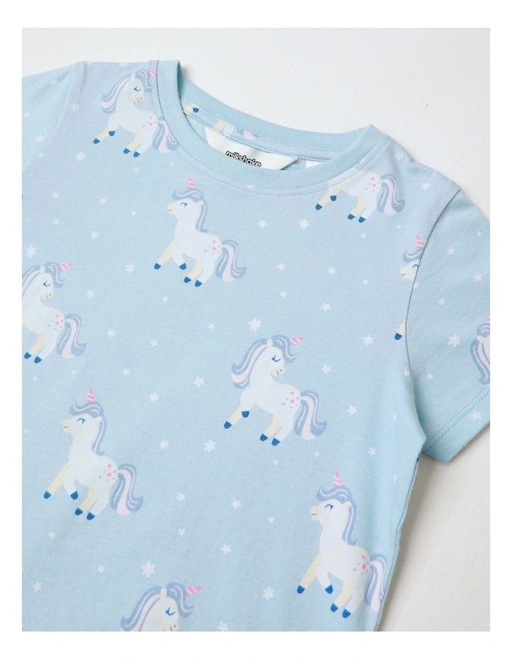 Magical Unicorn Pyjama Set in Light Blue image 2