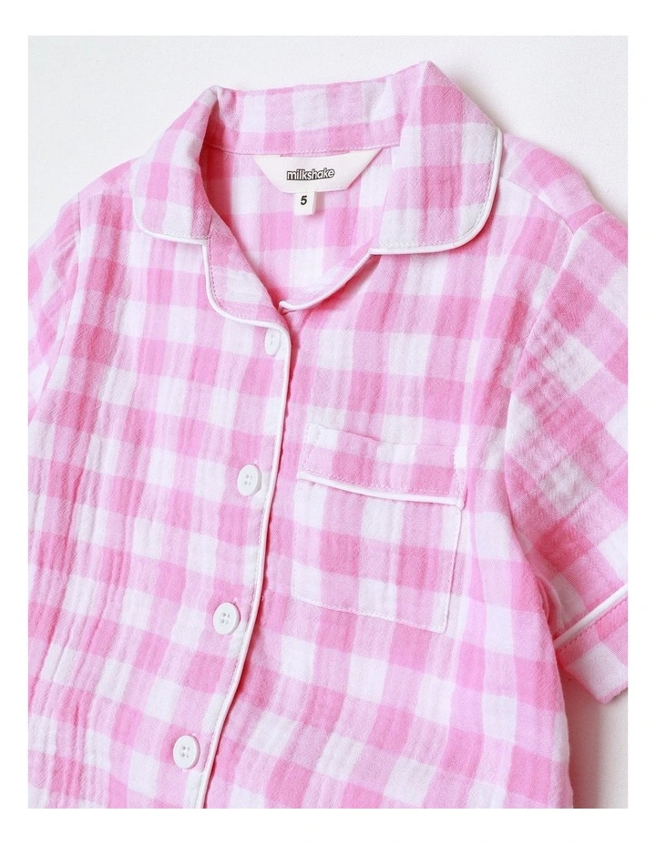 Gingham Cheesecloth Pyjamas in Pink image 2