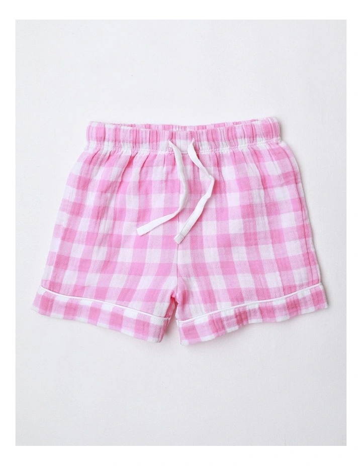 Gingham Cheesecloth Pyjamas in Pink image 4