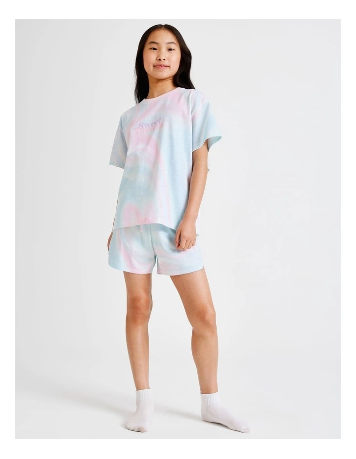 Tie Dye Knit Pyjamas in Multi image 3