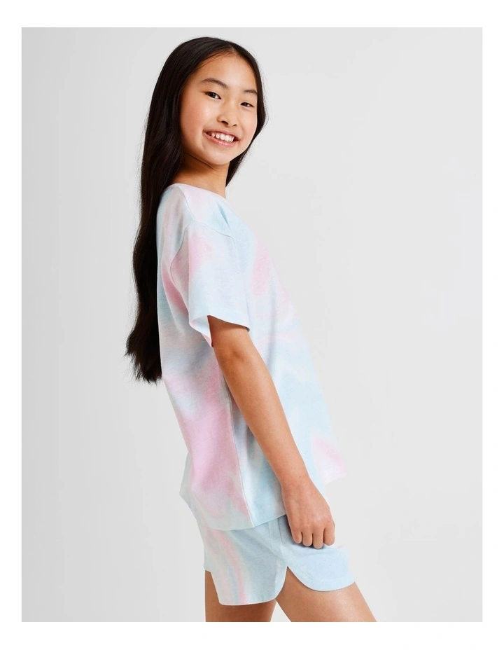 Tie Dye Knit Pyjamas in Multi image 5