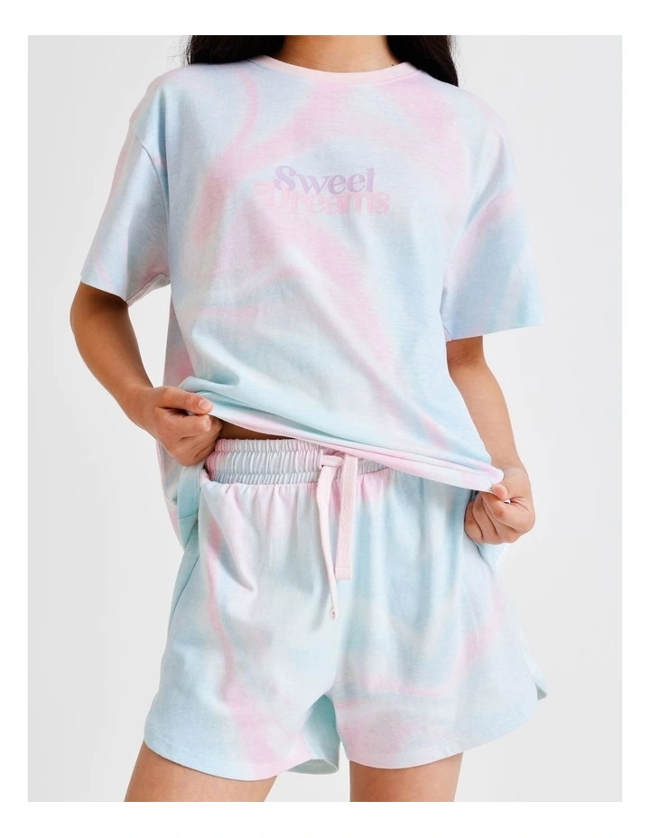 Tie Dye Knit Pyjamas in Multi image 6