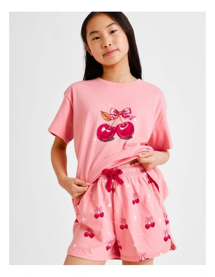 Cherry Knit Pyjamas in Tulip image 2