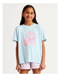 Balloon Dog Bamboo Pyjamas in Light Blue