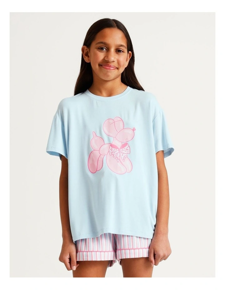 Balloon Dog Bamboo Pyjamas in Light Blue image 1