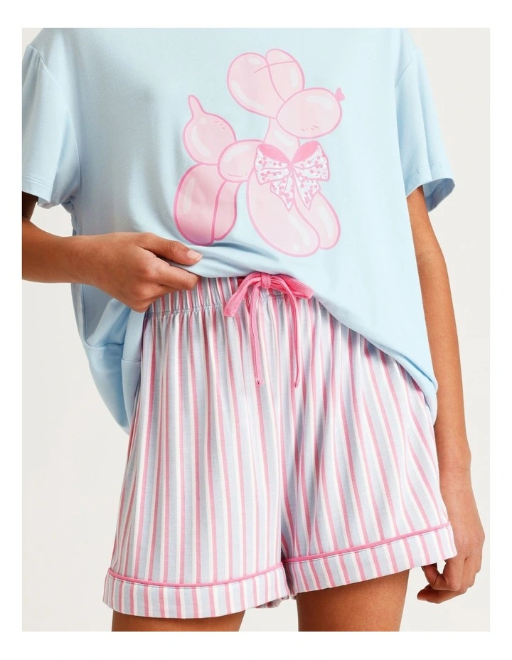 Balloon Dog Bamboo Pyjamas in Light Blue image 3