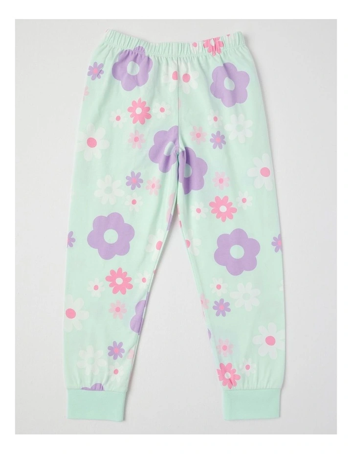 Knit Floral Pyjamas in Light Green image 4