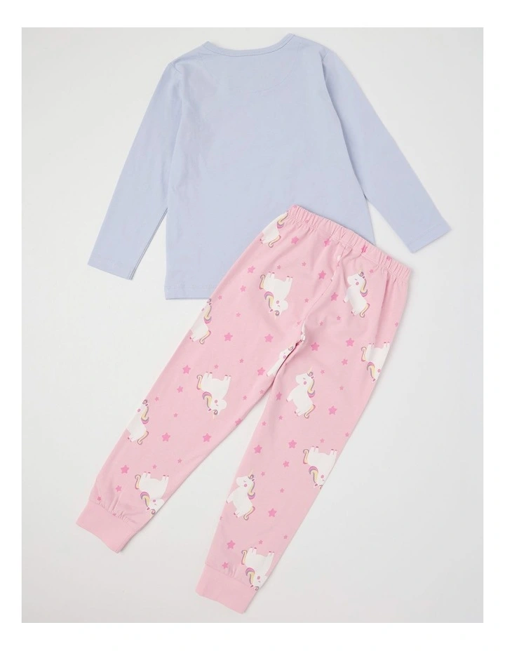Knit Unicorn Pyjamas in Light Blue image 3