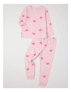 Knit Bunny Ballet Pyjamas in Baby Pink