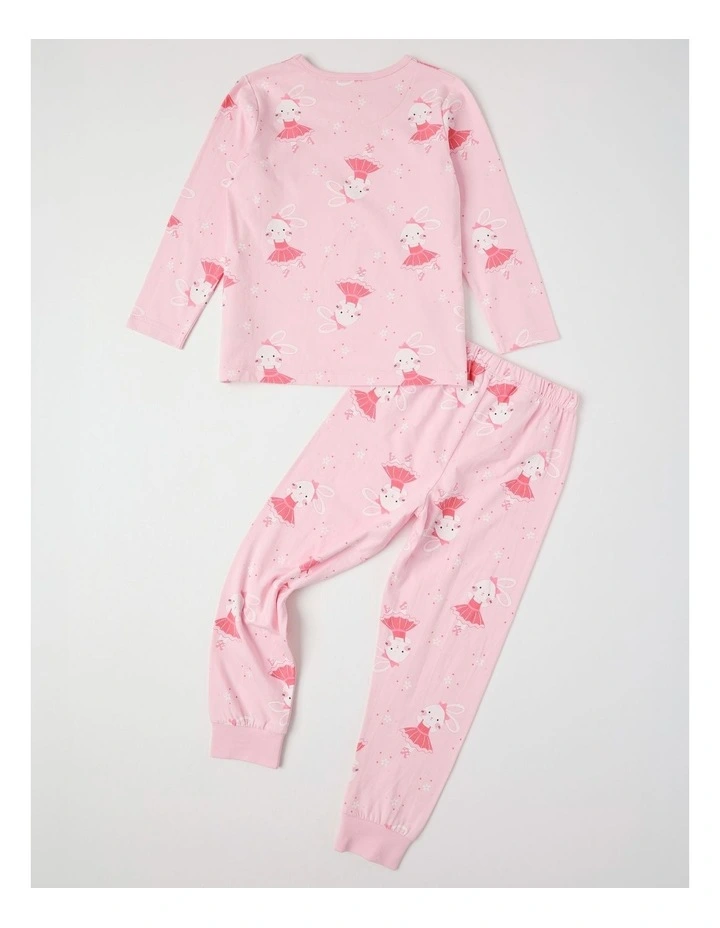 Knit Bunny Ballet Pyjamas in Baby Pink image 3