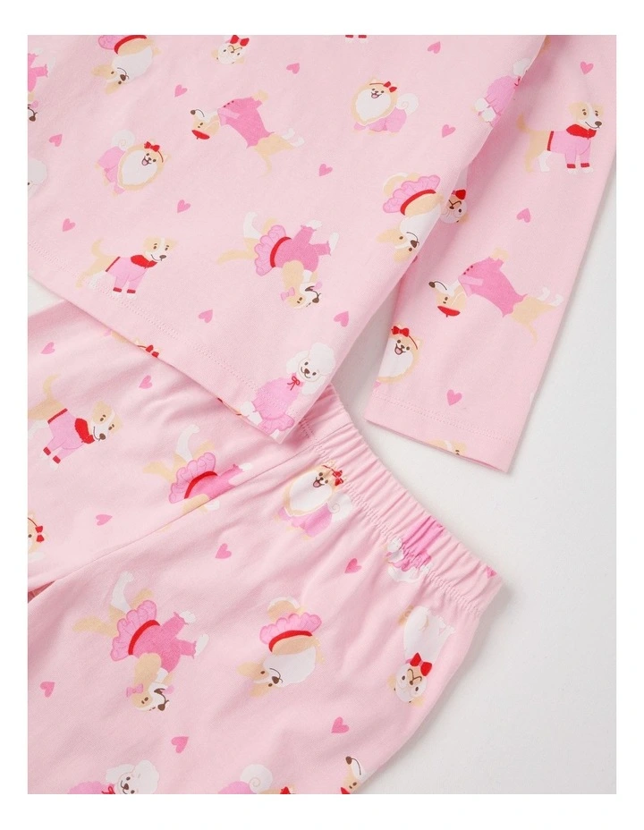Knit Dogs Pyjamas in Baby Pink image 4