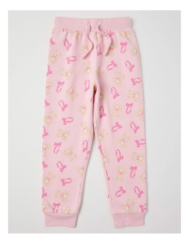 Knit Fleece Bear Pyjamas in Baby Pink image 4