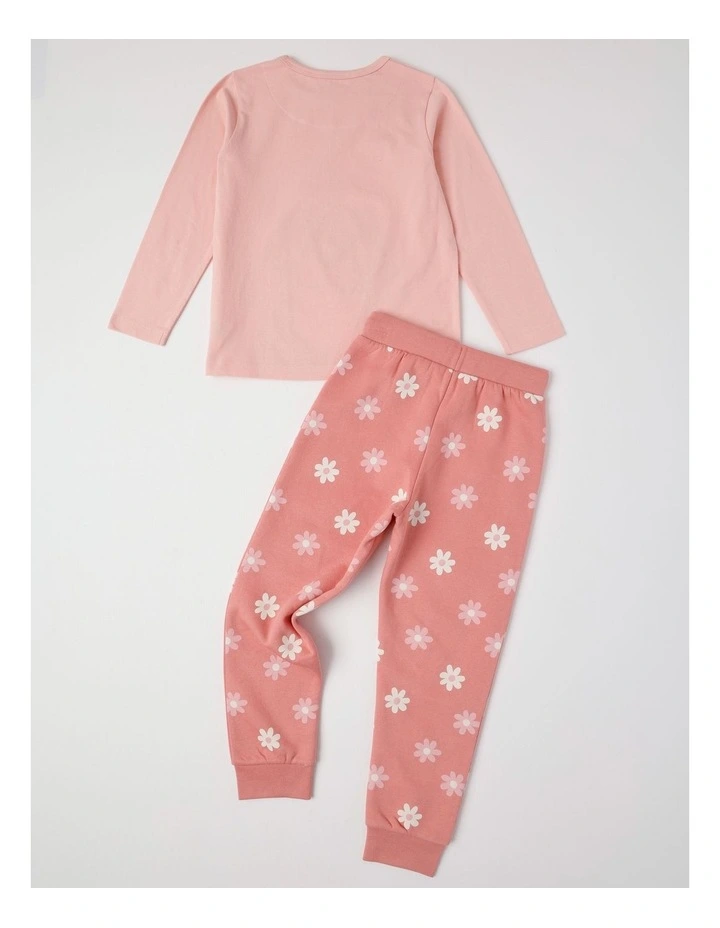 Knit Fleece Bunny Pyjamas in Dusty Pink image 3