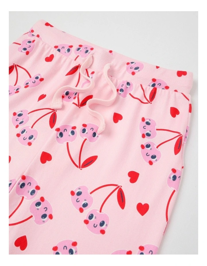 Cosy Knit Cherry Pyjamas in Baby Pink image 6
