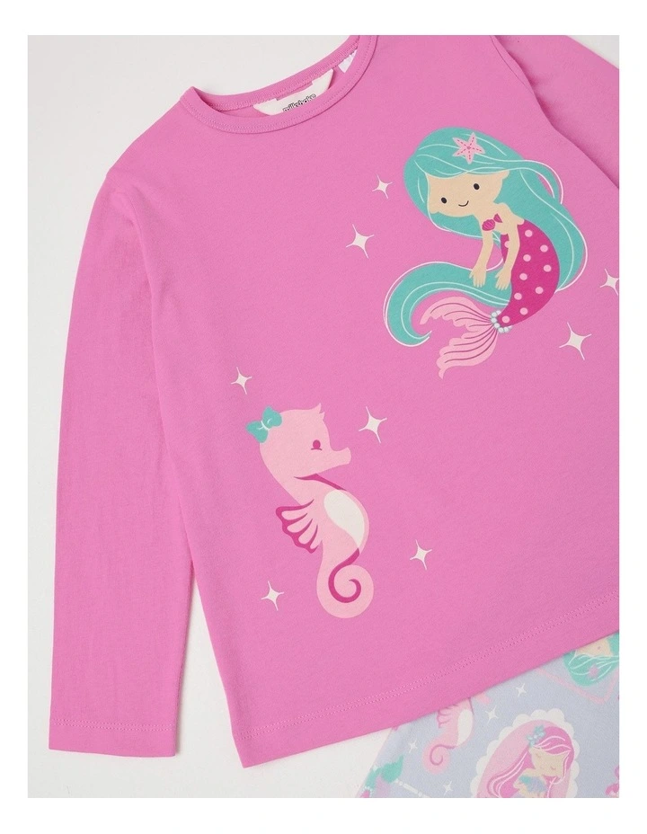 Knit/Fleece Mermaid Pyjamas in Fuchsia image 2
