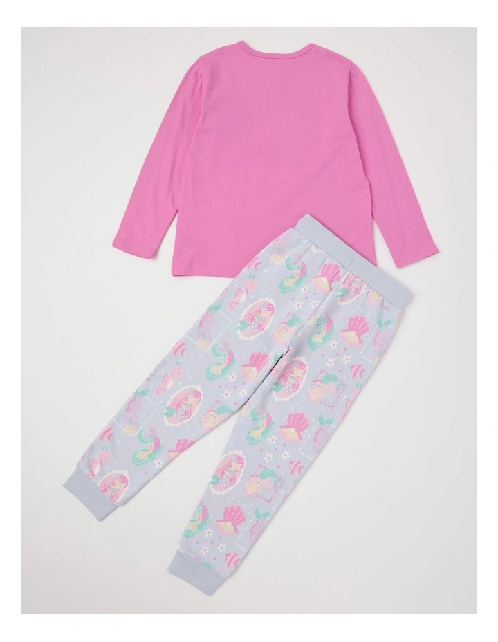 Knit/Fleece Mermaid Pyjamas in Fuchsia image 3