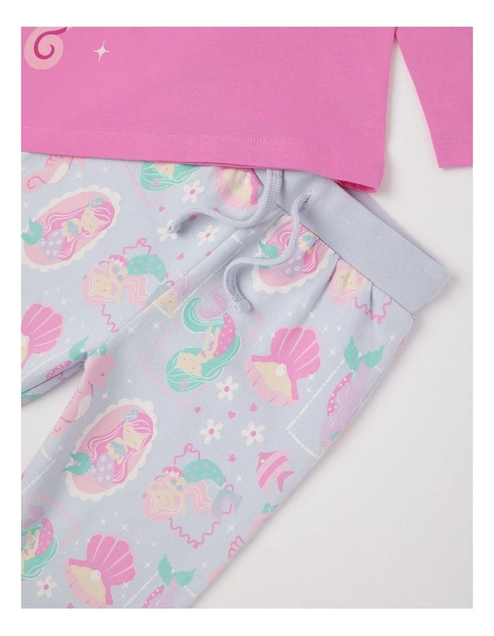 Knit/Fleece Mermaid Pyjamas in Fuchsia image 5