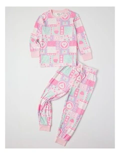 Cosy Knit Patchwork Pyjamas in Assorted