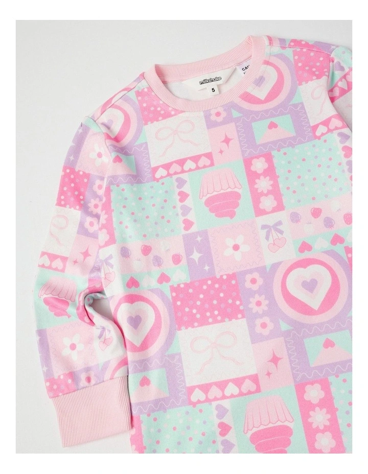 Cosy Knit Patchwork Pyjamas in Assorted image 3