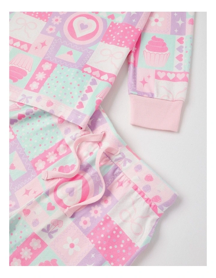 Cosy Knit Patchwork Pyjamas in Assorted image 4