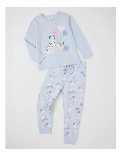 Milkshake Knit/Fleece Dogs Pyjamas in Light Blue