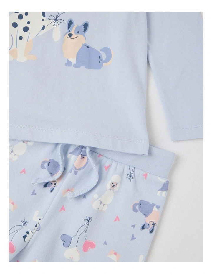 Milkshake Knit/Fleece Dogs Pyjamas in Light Blue image 4