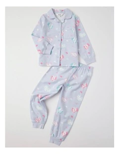 Woven Unicorn Pyjamas in Light Blue