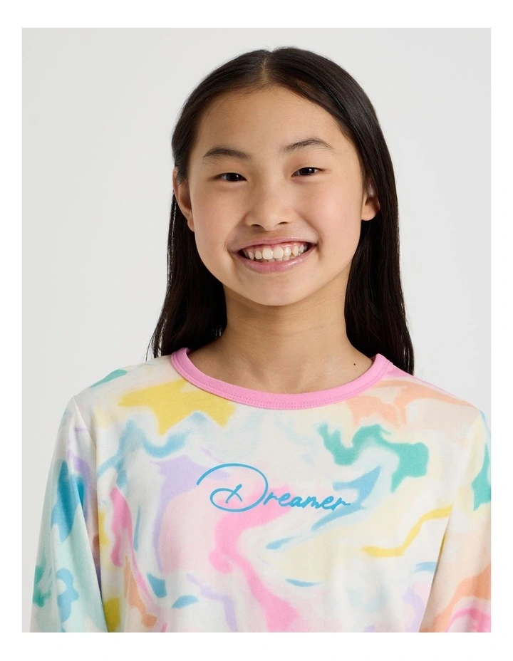 Knit Tie Die Pyjamas in Assorted image 4