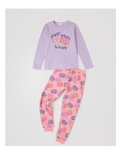 Knit Fleece Donut Pyjamas in Lilac