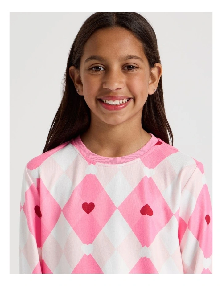 Cosy Knit Argile Pyjamas in Lipstick image 1