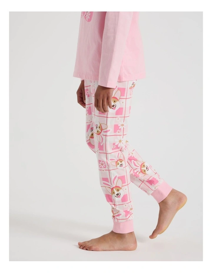Knit Corgi Pyjamas in Baby Pink image 3