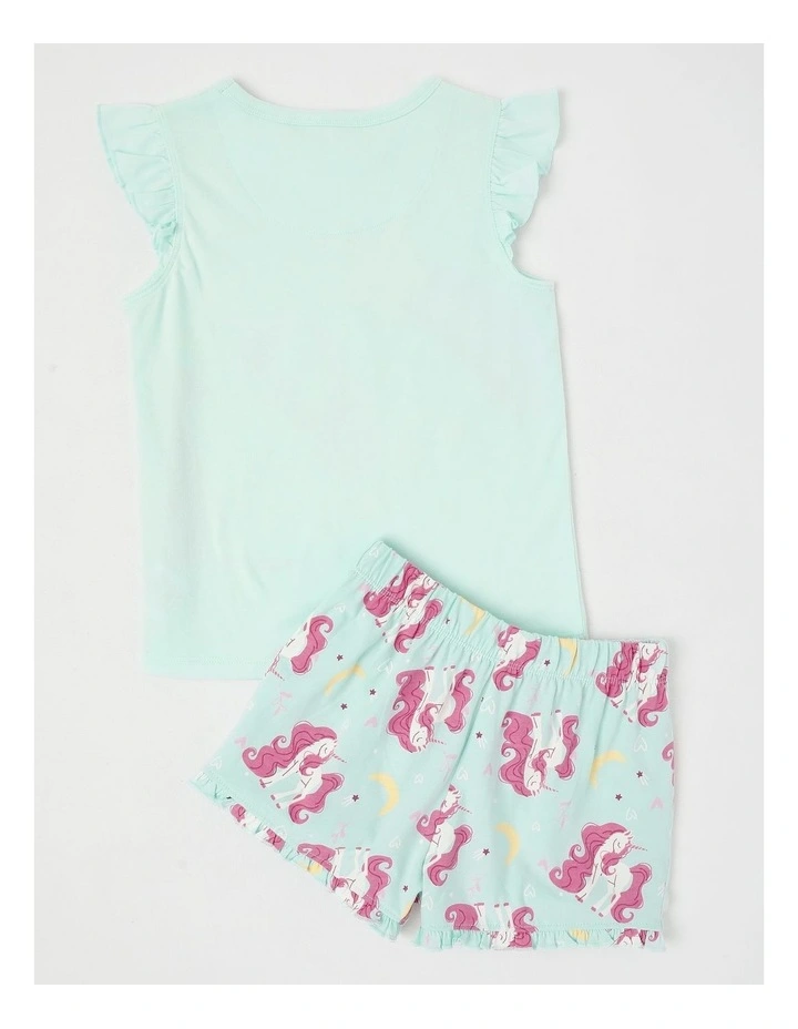 Unicorn Flutter Sleeve Pyjamas in Aquamarine image 3