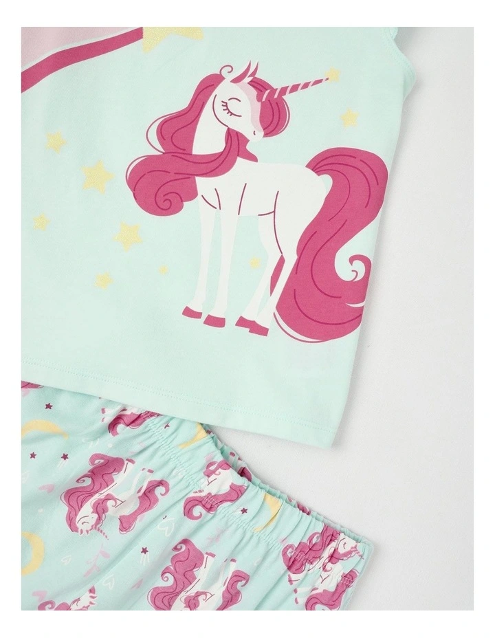 Unicorn Flutter Sleeve Pyjamas in Aquamarine image 4