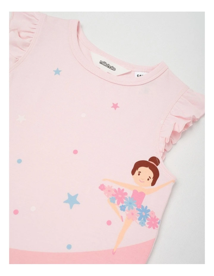 Ballerina Flutter Sleeve Pyjamas in Light Pink image 2