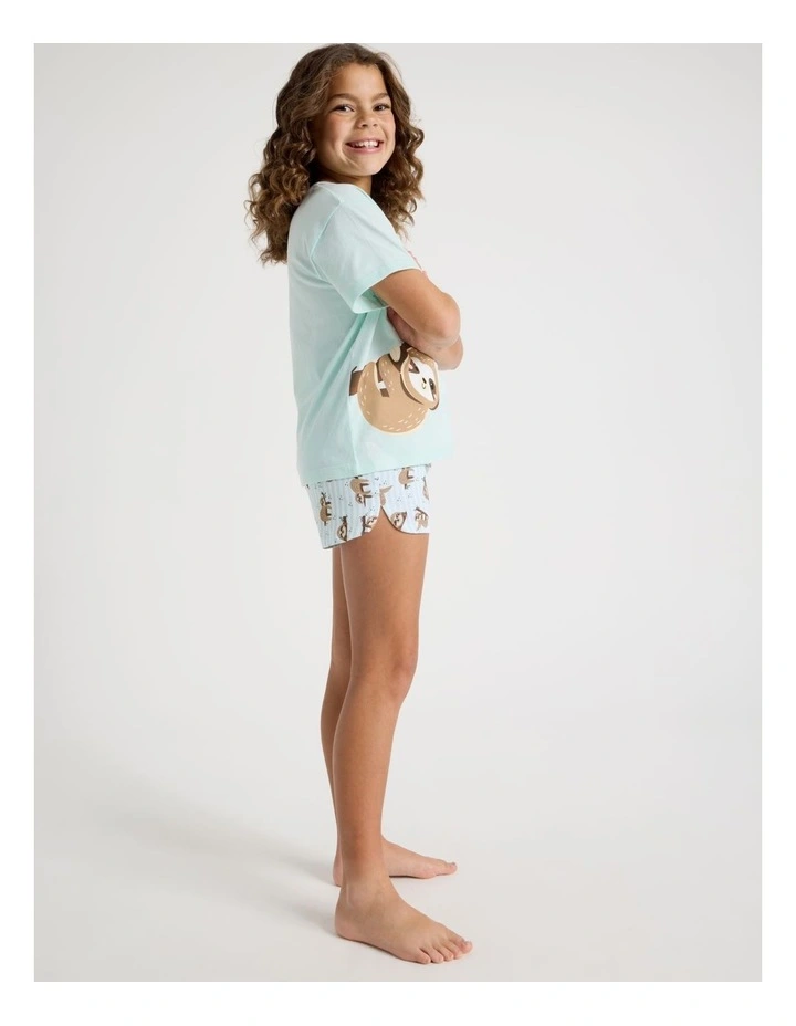 Sloth Jersey Pyjamas in Mint image 4