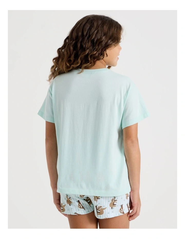 Sloth Jersey Pyjamas in Mint image 6