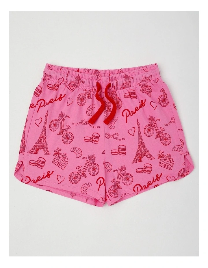 Paris Jersey Pyjamas in Pink image 5