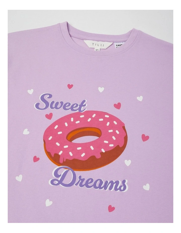 Donut Jersey Pyjamas in Light Purple image 2
